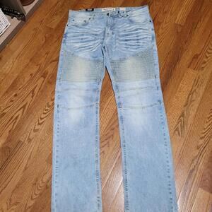 Arketype Straight Leg Light Wash Distressed Jeans New Mens 36/34 Y2K